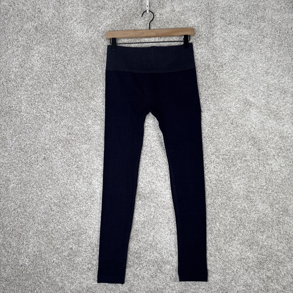 One 5 One Women Pants L/XL Blue‎ Viscose Blend Mid Rise Pull On Skinny Ankle